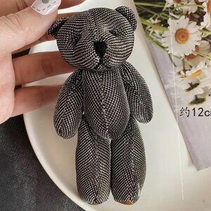 *NWOT* BRONZE CHAINMAIL STUFFED PUFFY ** TEDDY BEAR  ** PIN 64
